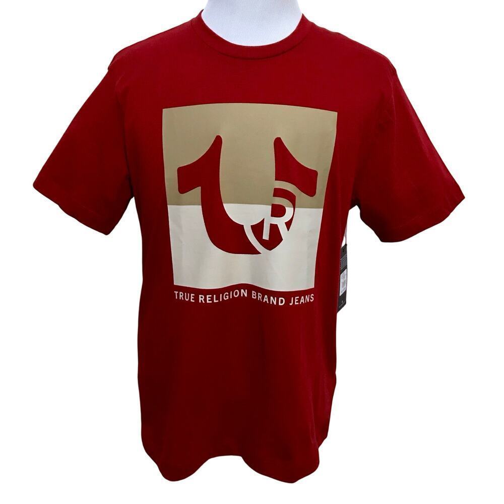 True Religion NWT Red Graphic Short Sleeves Shirt Men L